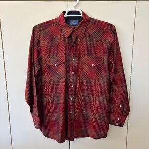 Vintage Pendleton Men’s Plaid Western Wool Shirt | Men’s Large